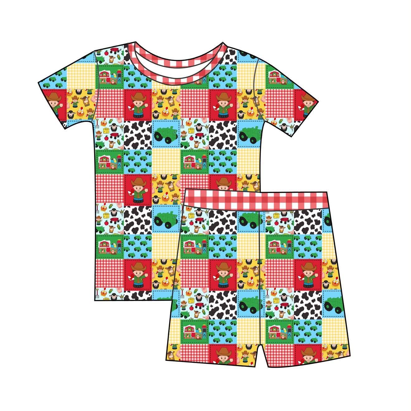 Gigi's Toy Farm - 2 Piece PJ Set Short Sleeve and Shorts