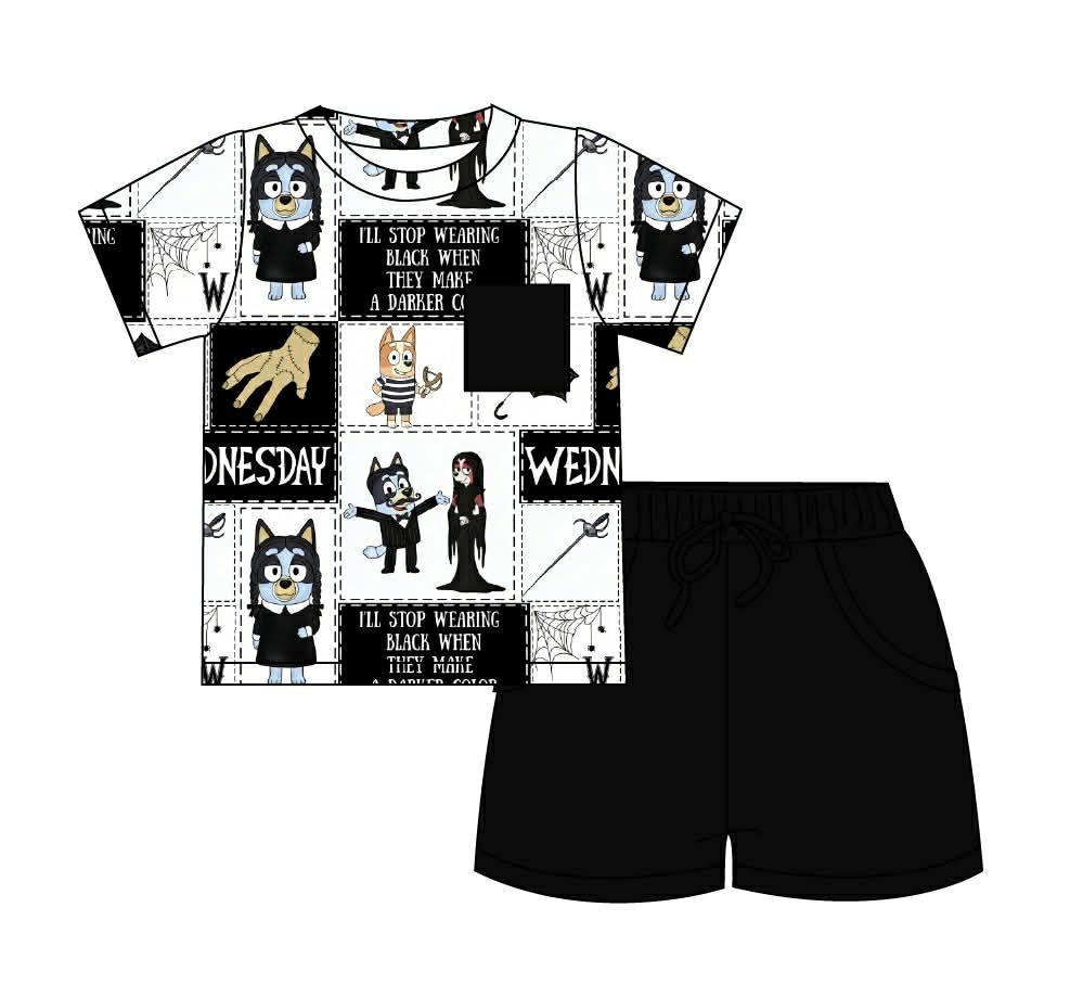 Blue Wednesday - Short Sleeve and Drawstring Shorts Daywear Set