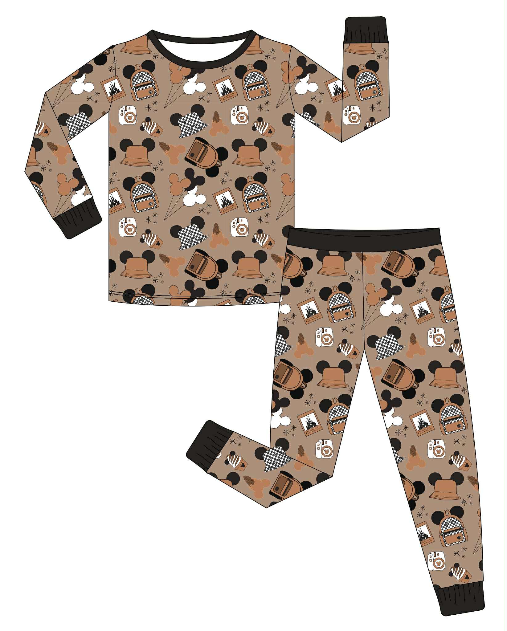 A Magical Biege Moment - 2 Piece Set Long Sleeve and Pants PJs