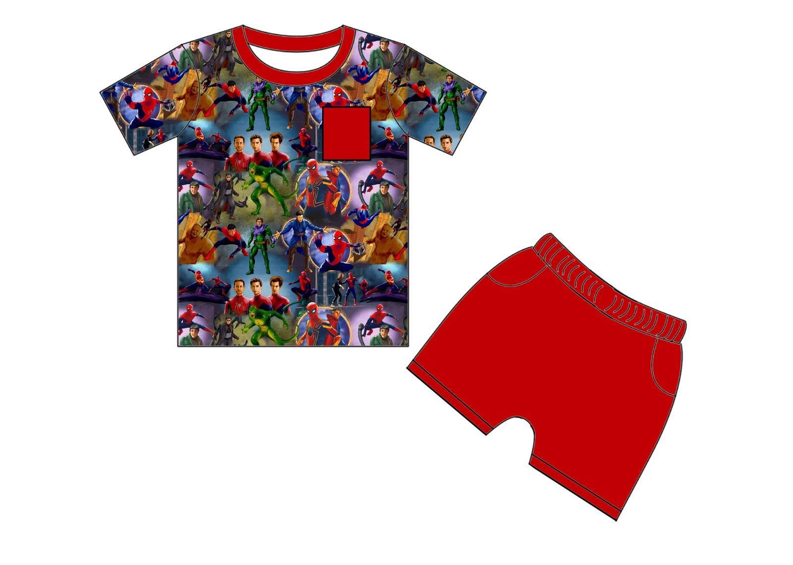No Way Home - Short Sleeve and Drawstring Shorts Daywear Set