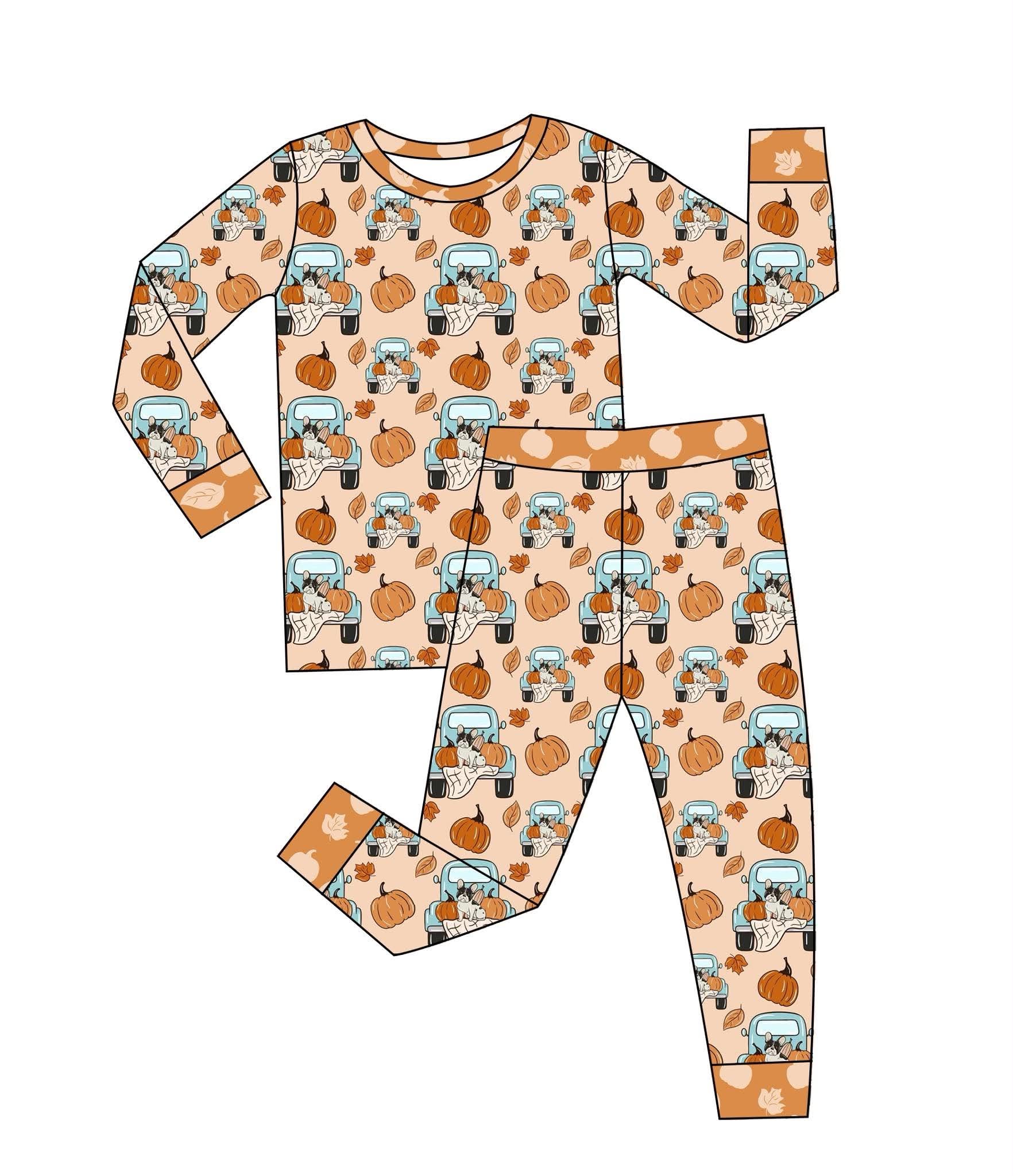 Pumpkin Patch Pups - 2 Piece PJ Set Long Sleeve and Pants