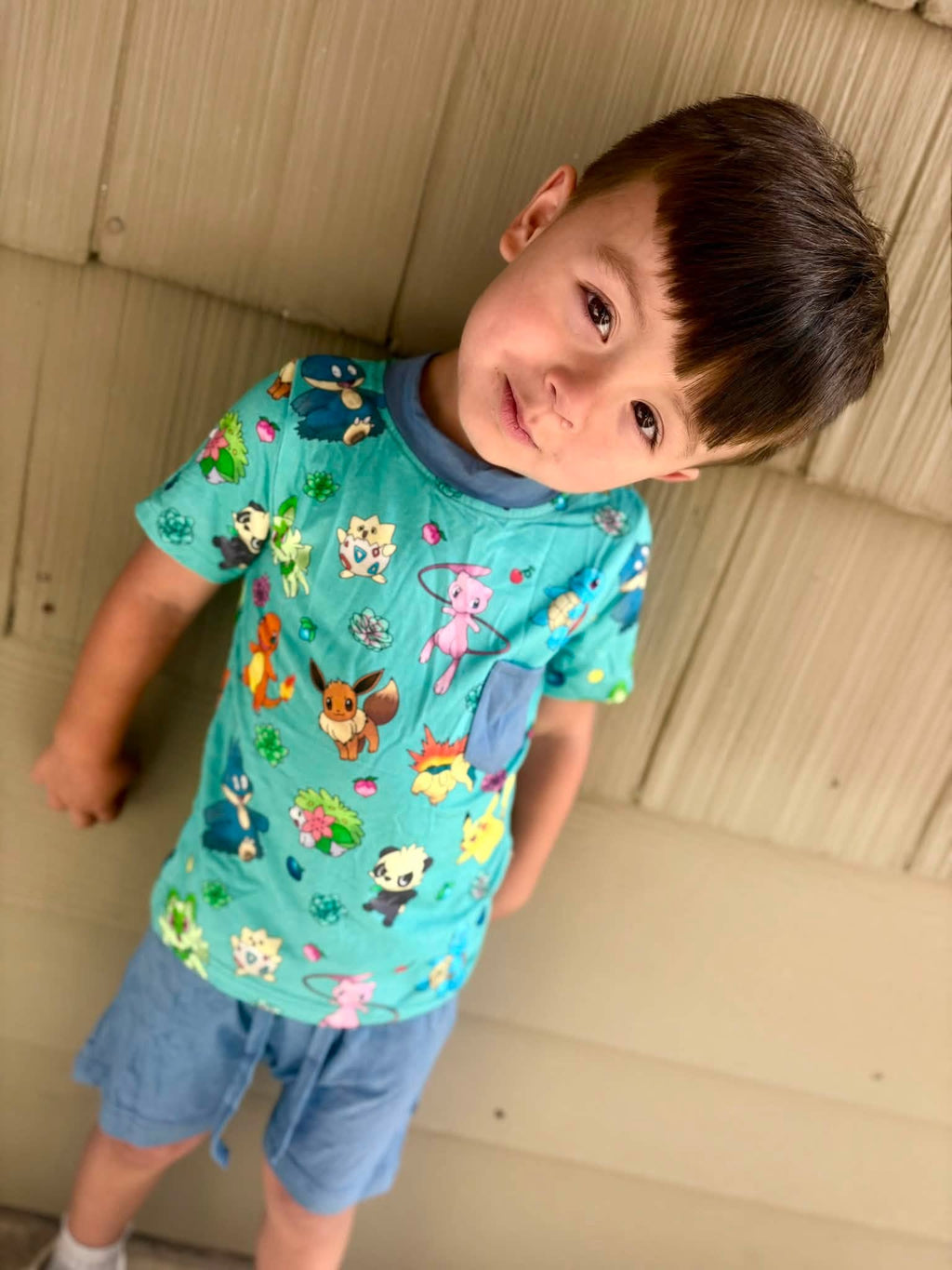 Bloom & Battle - Short Sleeve and Drawstring Shorts Daywear Set