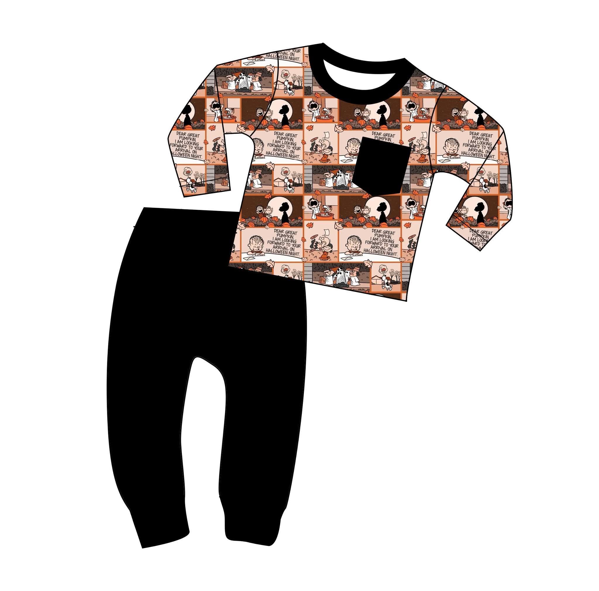 The Great Pumpkin - 2 Piece Jogger Set with Long Sleeve Pocket Tee