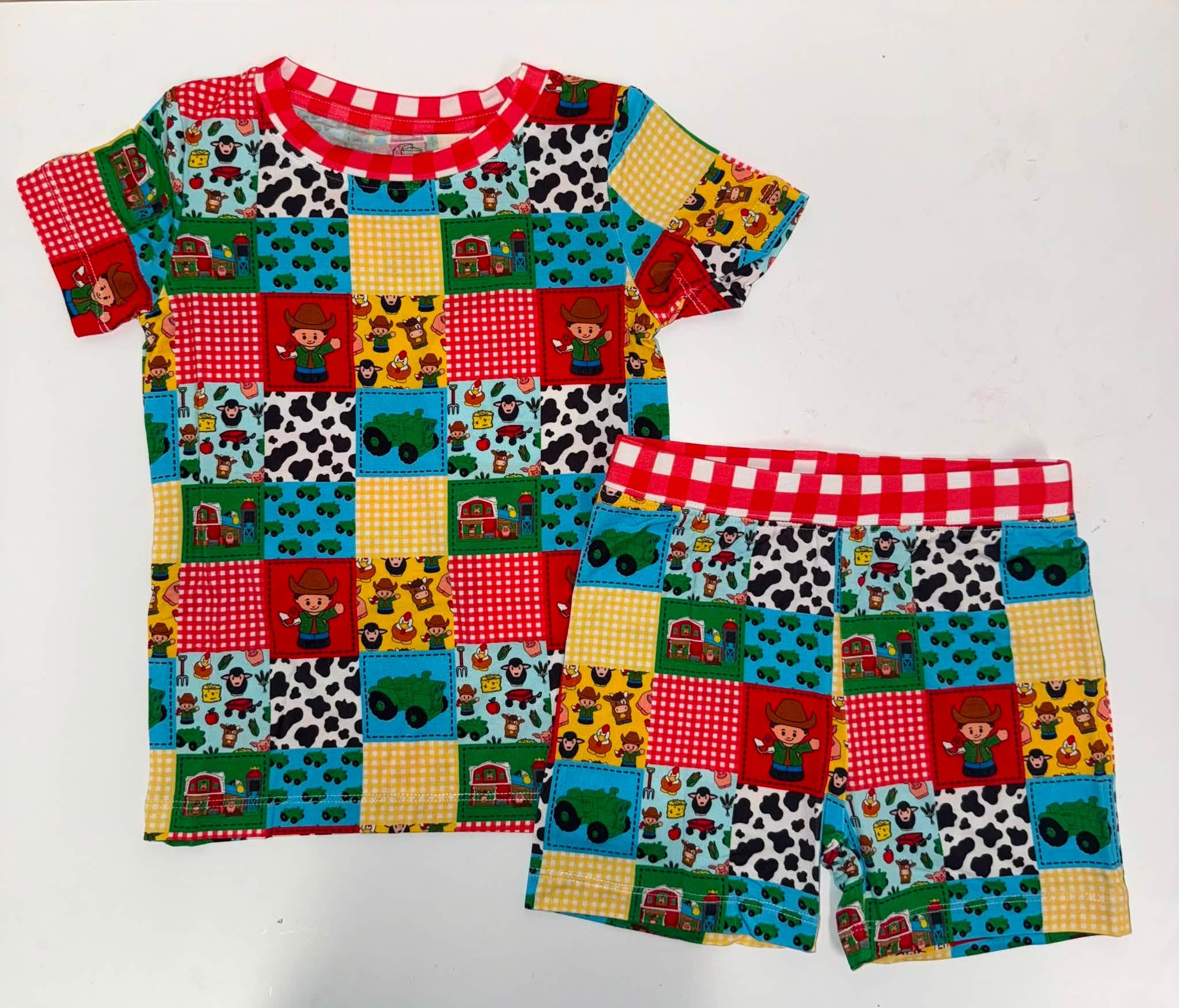 Gigi's Toy Farm - 2 Piece PJ Set Short Sleeve and Shorts