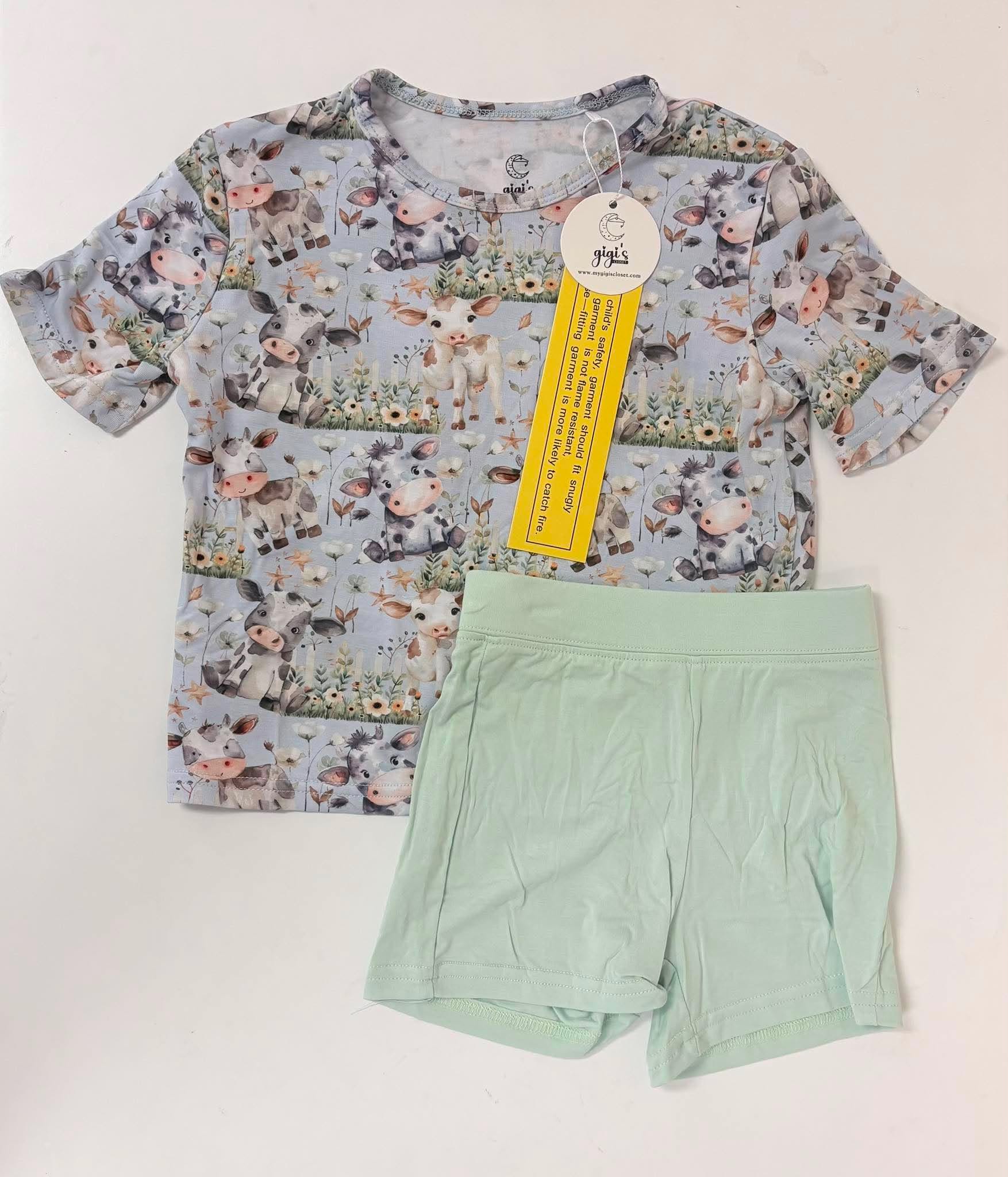 Highland Grazers - Boxy Tee and Shorts Daywear Set
