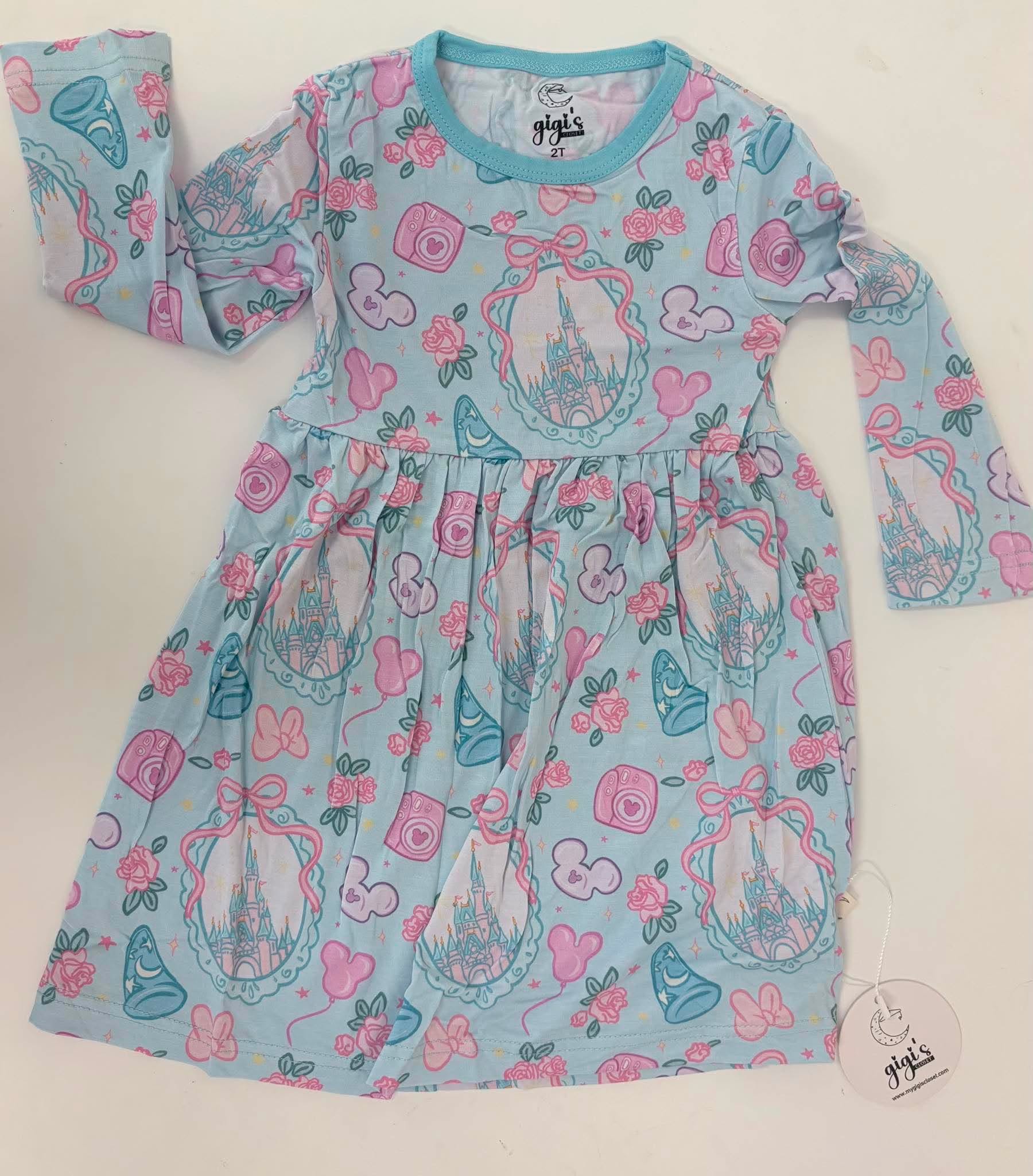 Castle Dreams- Long Sleeve Twirl Dress