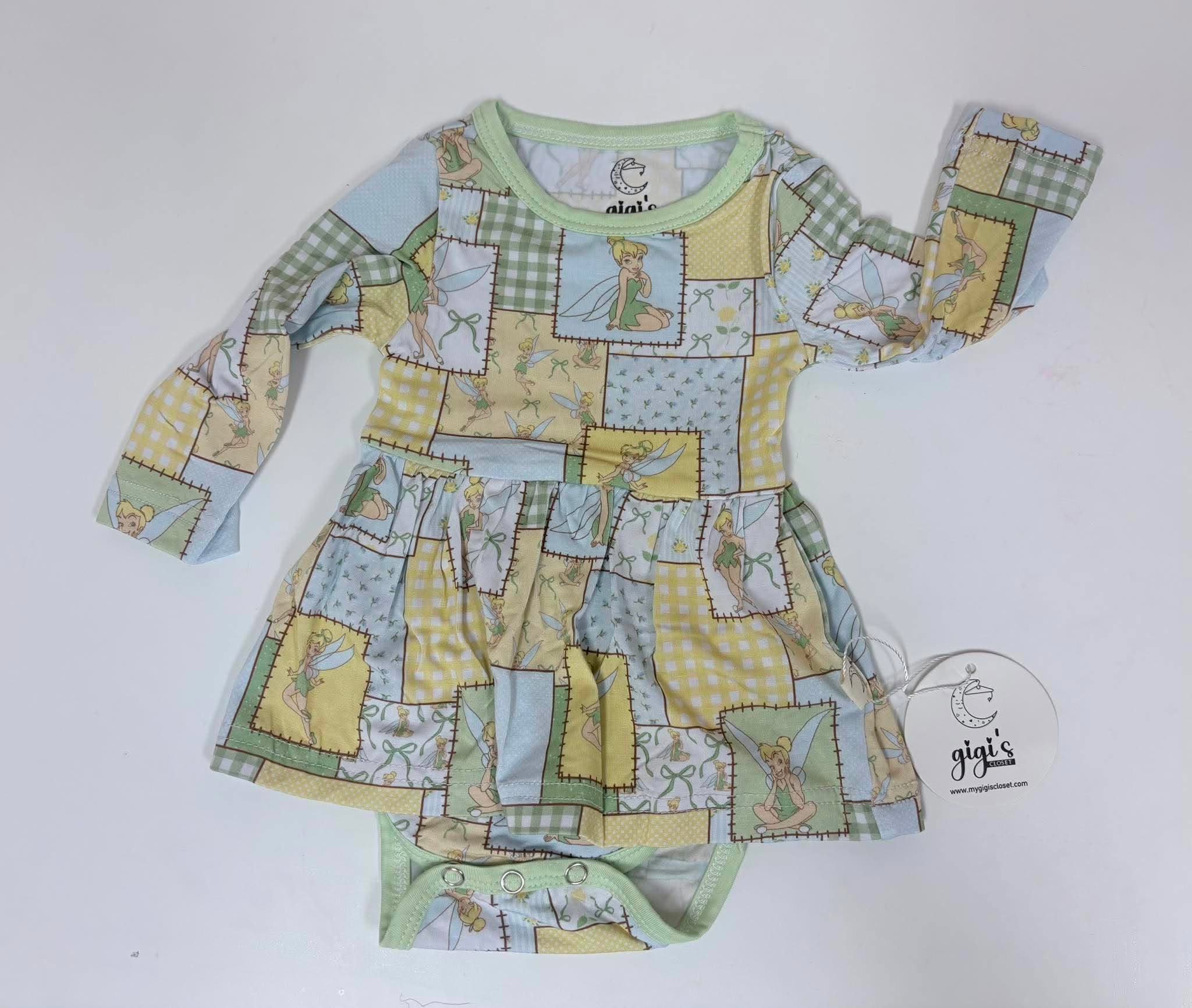 Pixie Patchwork - Long Sleeve Body Suit Twirl