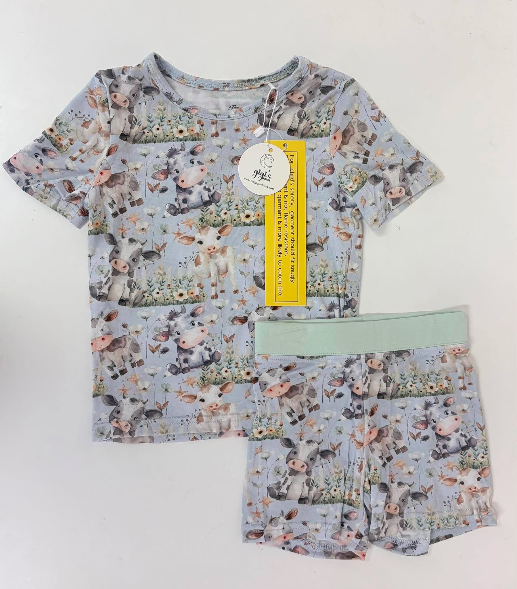 Highland Grazers - 2 Piece PJ Set Short Sleeve and Shorts