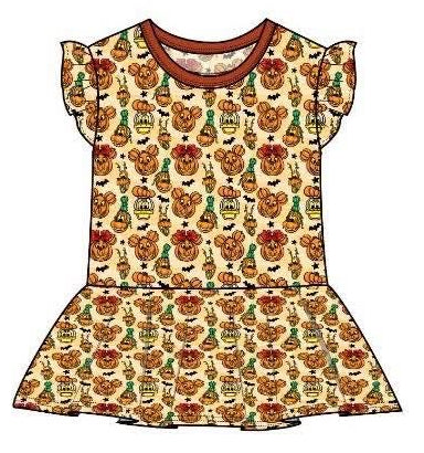Boo Bash - Pumpkin Short Sleeve Peplum Top