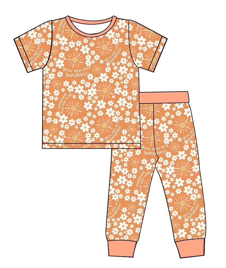 You Are My Sunshine - Short Sleeve Shirt & Pants PJ Set