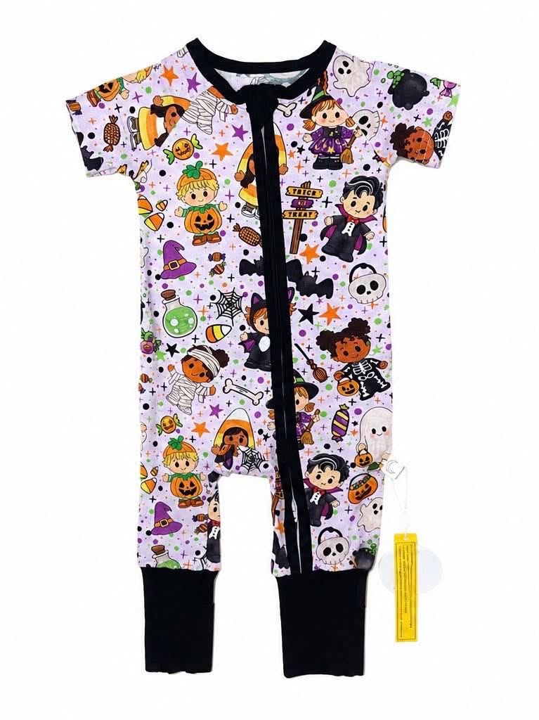 Tiny Trick or Treat - Short Sleeve Zippy
