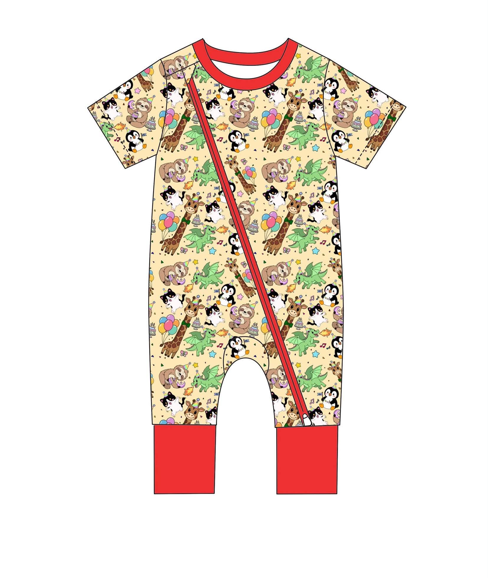 Gigi's Closet Celebration - Short Sleeve Zippy