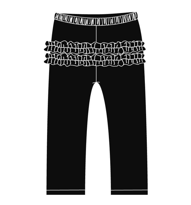 Midnight - Kids Ruffle Leggings