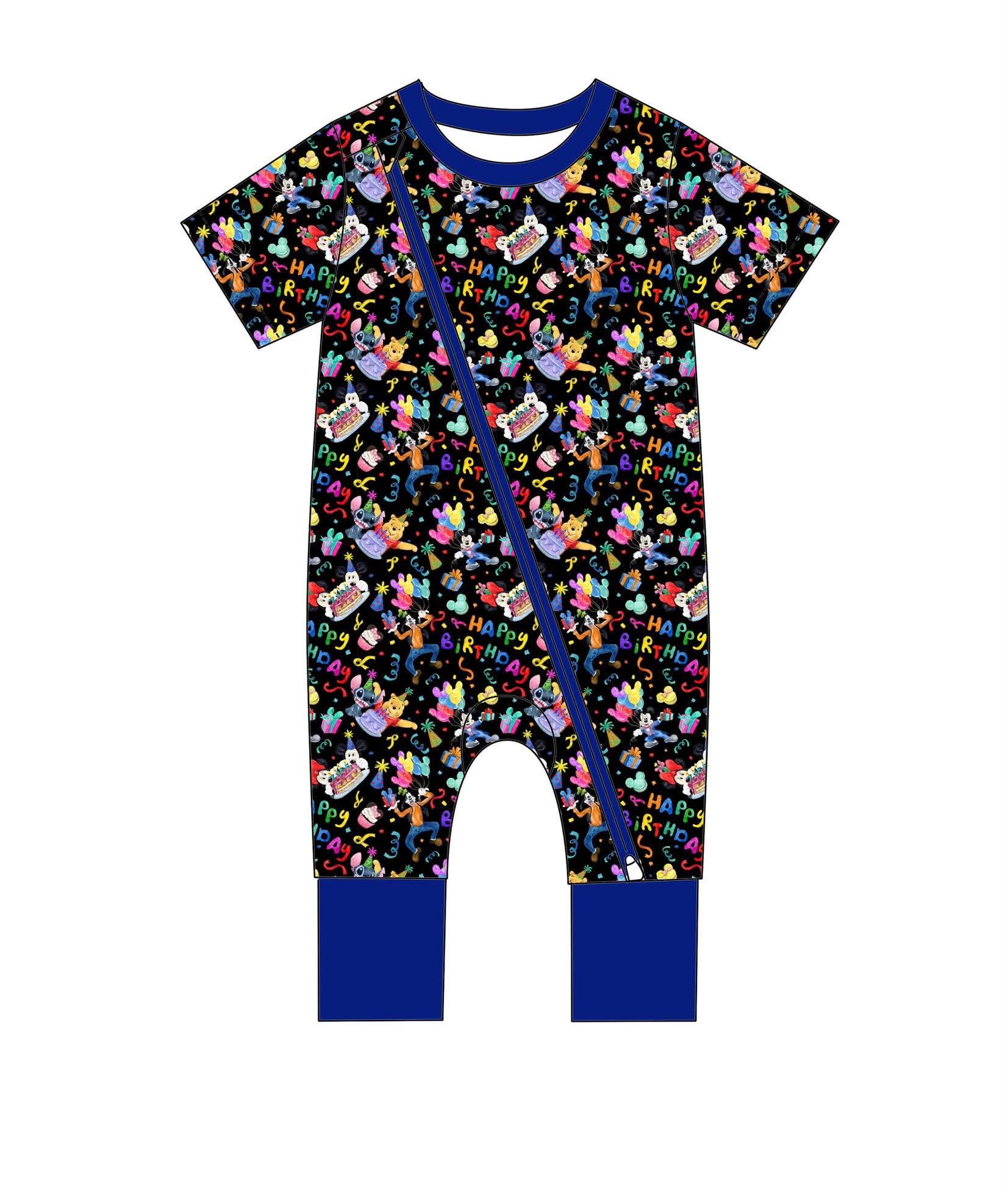 Magical Birthday Wishes - Short Sleeve Zippy