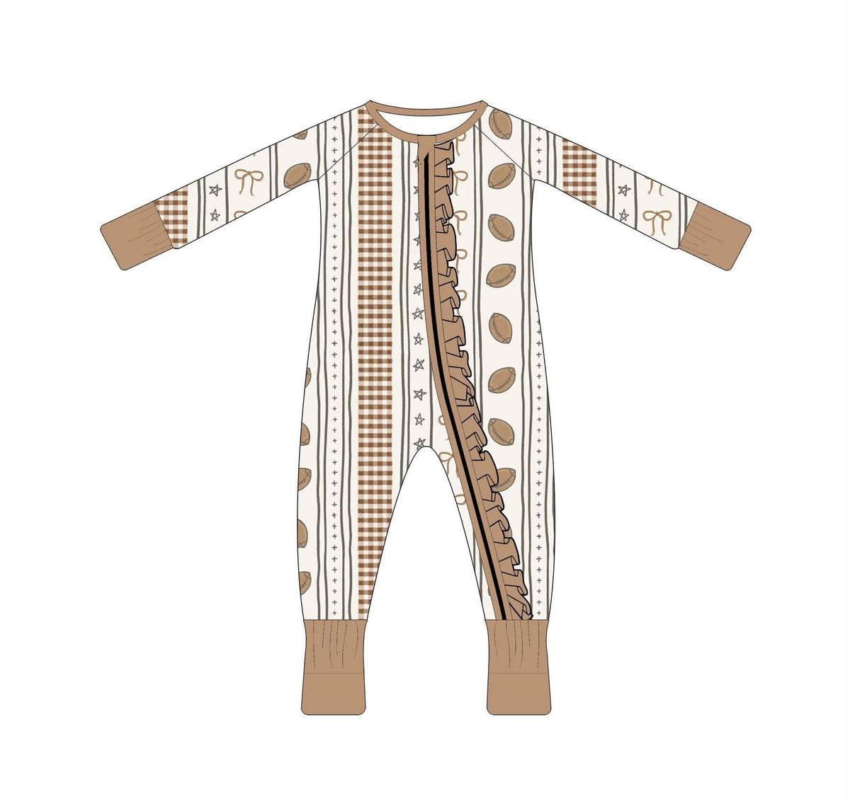 SPECIAL - Game Day Darling - Long Sleeve Ruffle Zippy