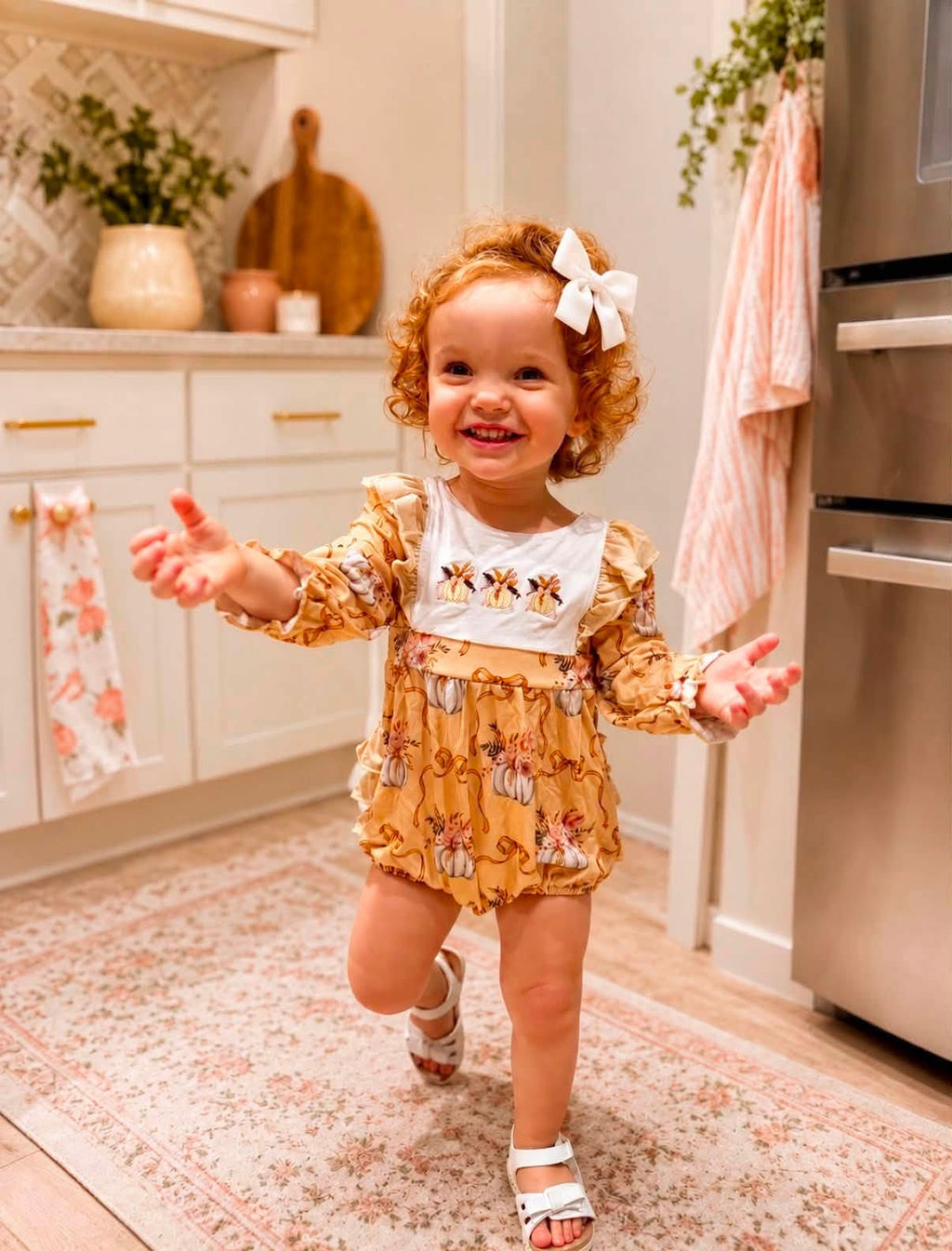 Pretty Pumpkin - Boutique Style Long Sleeve Bubble