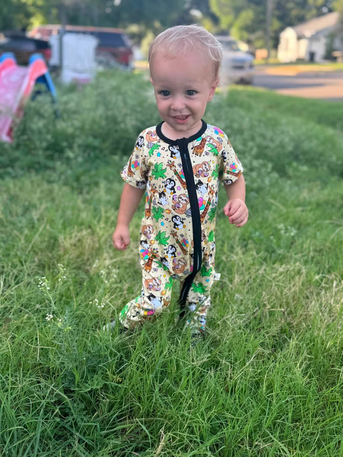 Gigi's Closet Celebration - Short Sleeve Zippy