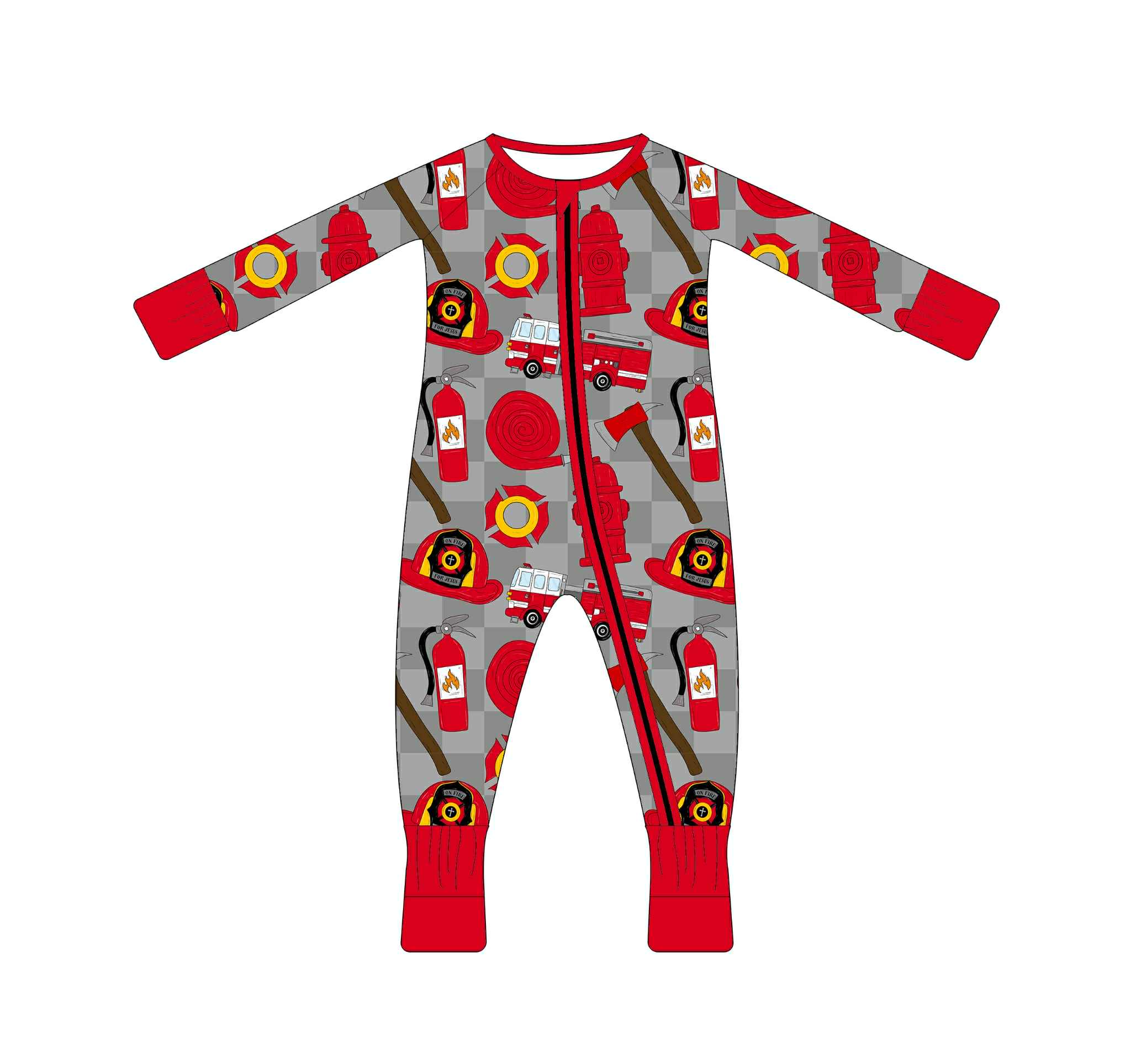 On Fire for Jesus - Long Sleeve Zippy