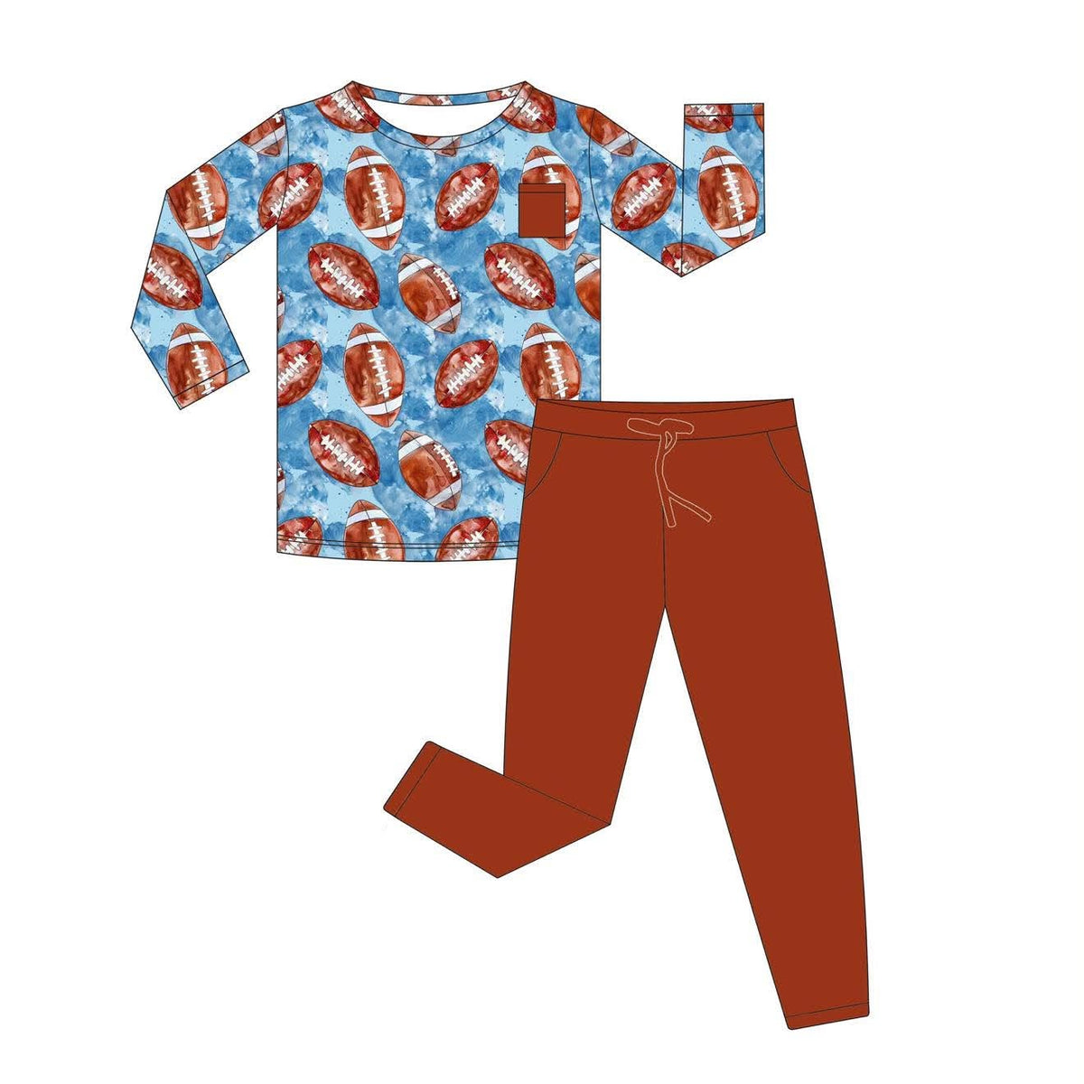 Huddle Up - 2 Piece Jogger Set with Long Sleeve Pocket Tee