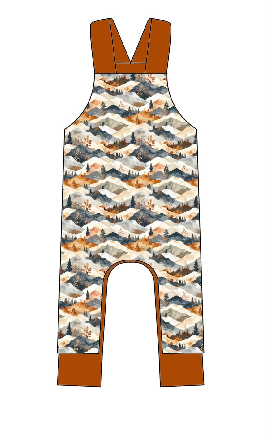 Crisp Autumn Views - Crescent Zip Overalls