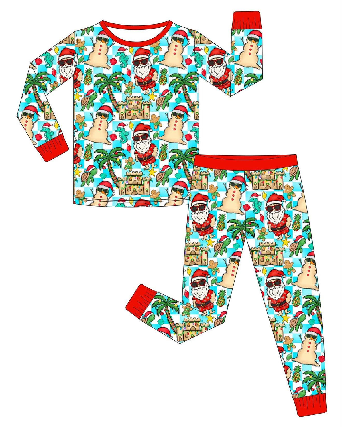 Tropical Noel - 2 Piece PJ Set Long Sleeve and Pants