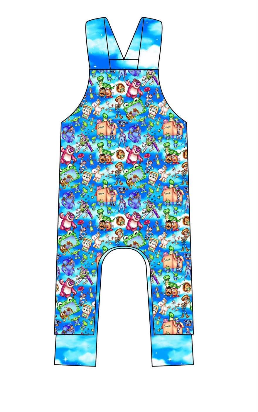No Toy Left Behind - Crescent Zip Overalls