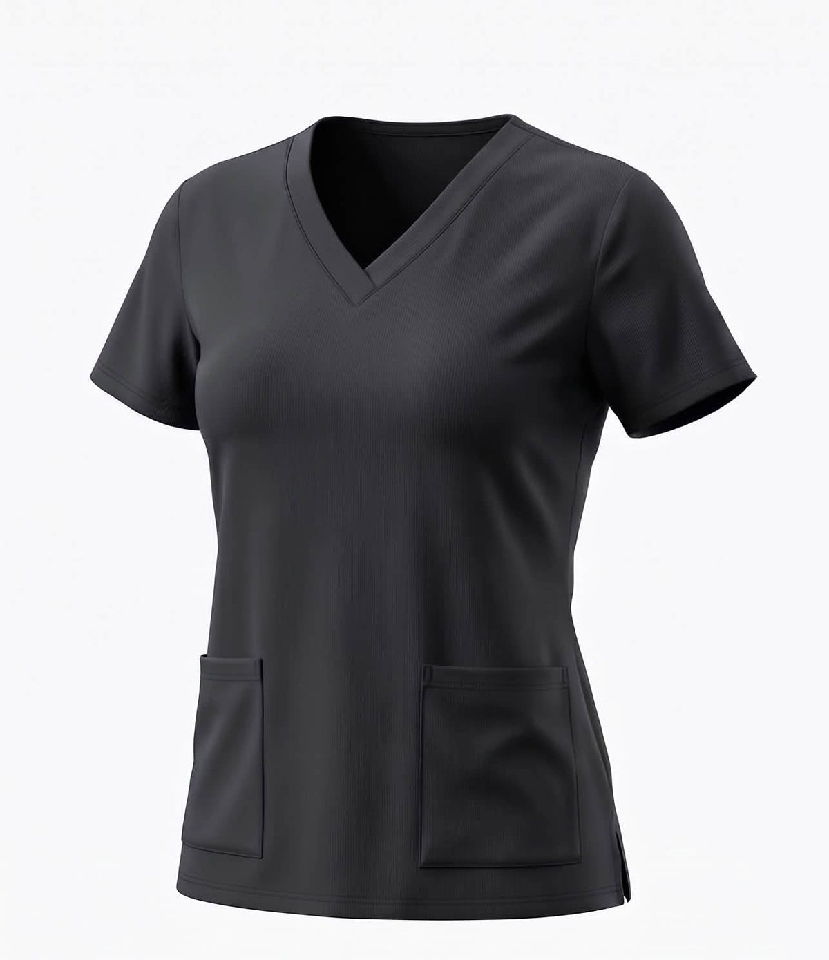 PRE-ORDER - Ribbed Scrubs Top ONLY - Midnight