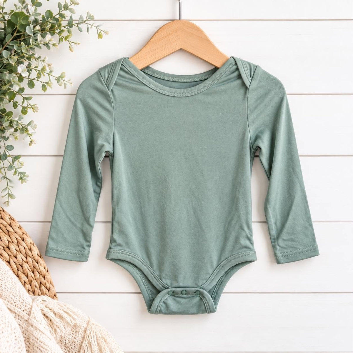 Sage - Long Sleeve Onesie