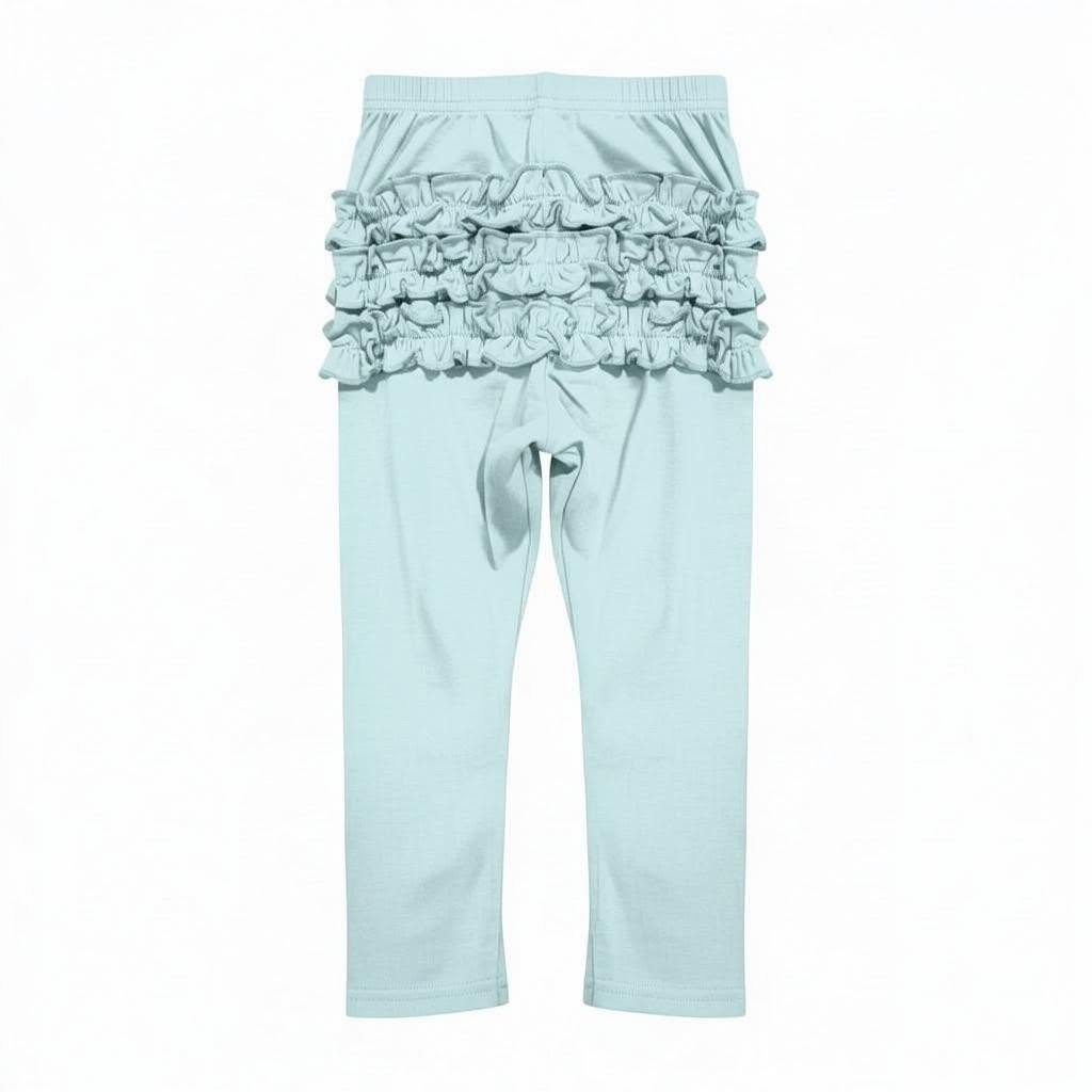 Sage - Kids Ruffle Leggings