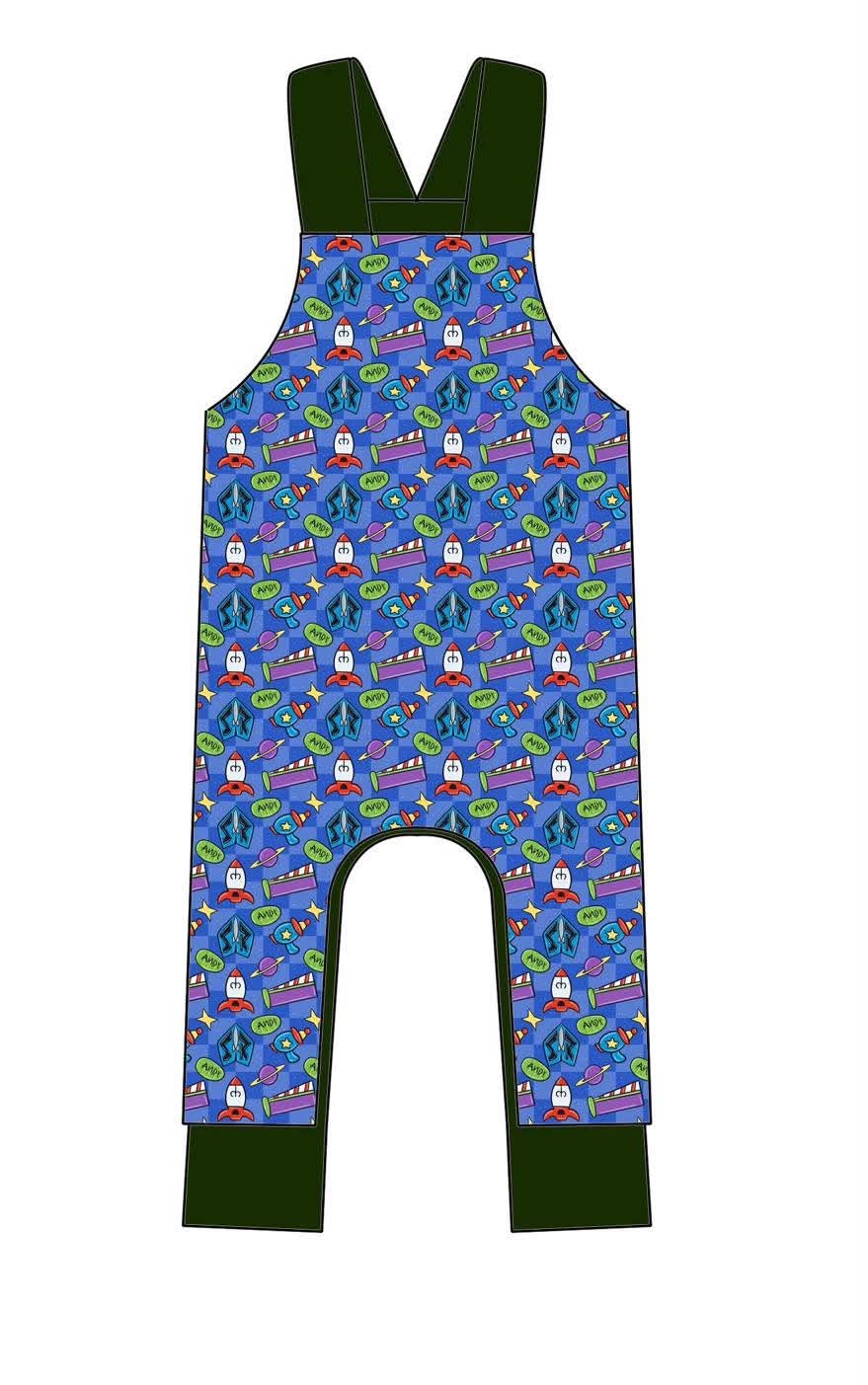 The Space Ranger and Sheriff's Adventures - Crescent Zip Overalls