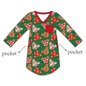 Gingerbread Dreams - Adult Long Sleeve Night Dress