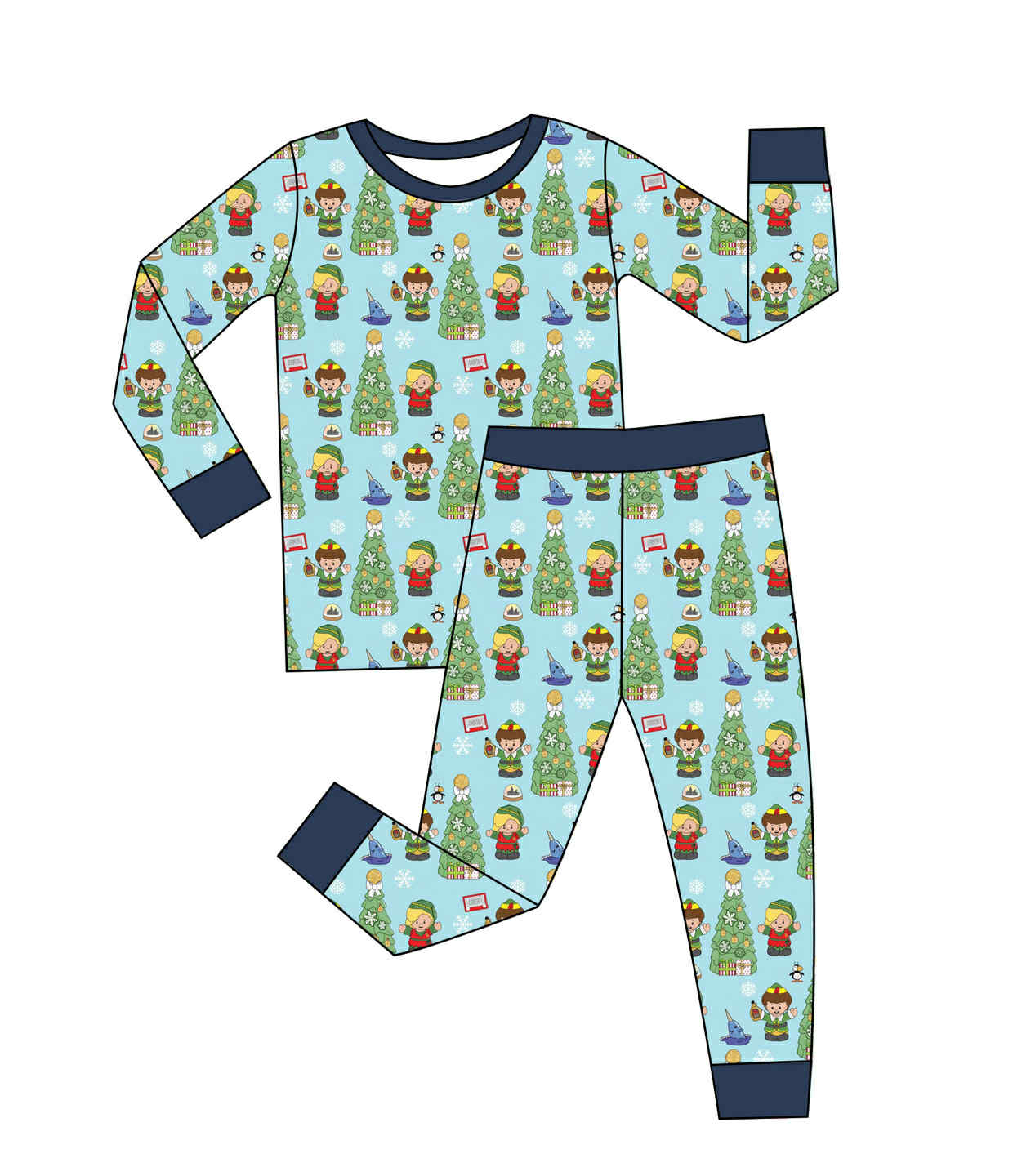 Little Elf - 2 Piece Set Long Sleeve and Pants PJs