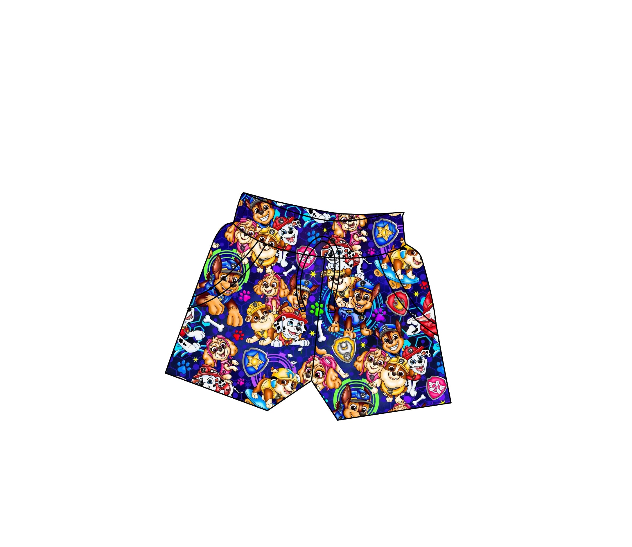 No Job to Big, No Pup to Small! - Drawstring Shorts
