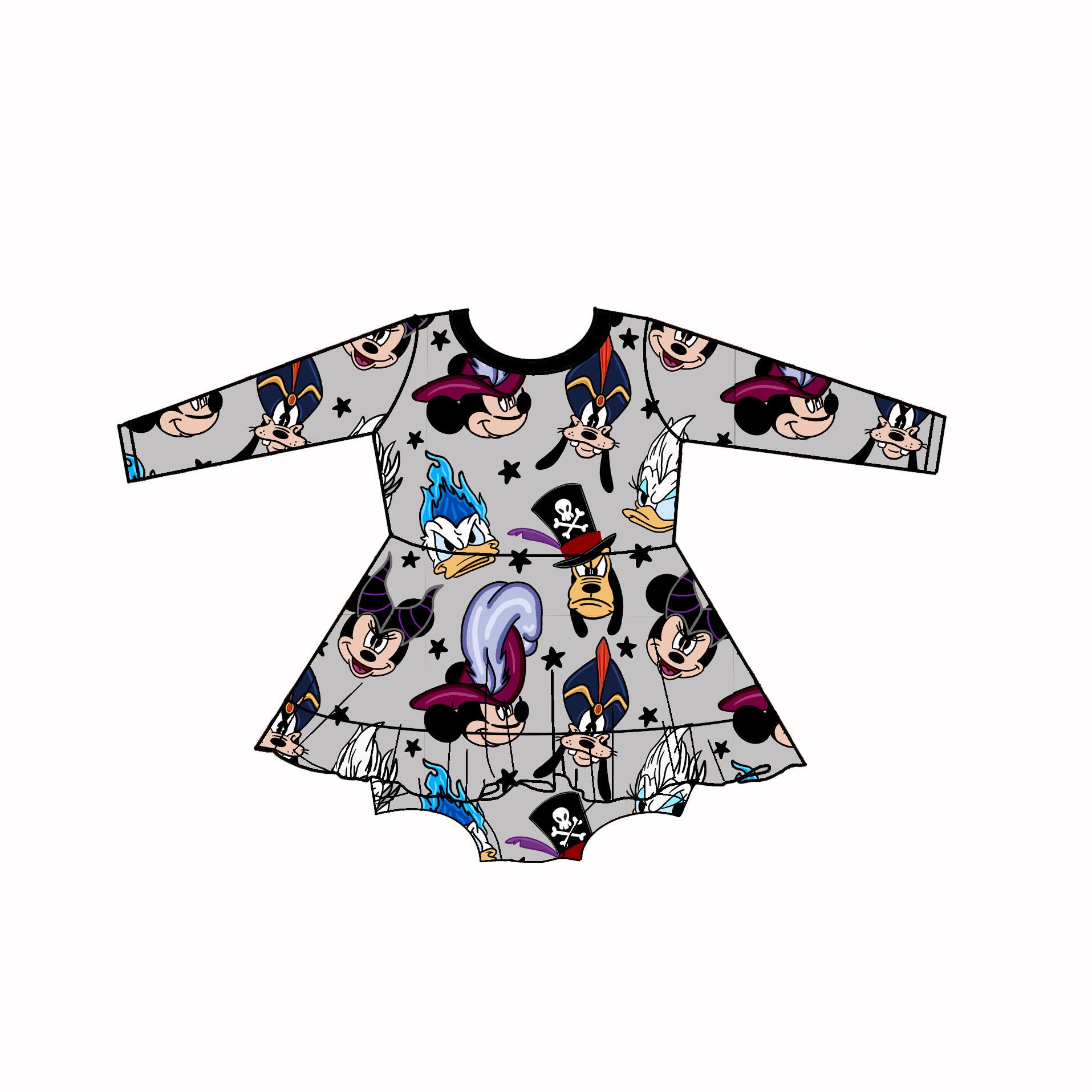 Toon Tricksters Bodysuit Twirl Dress