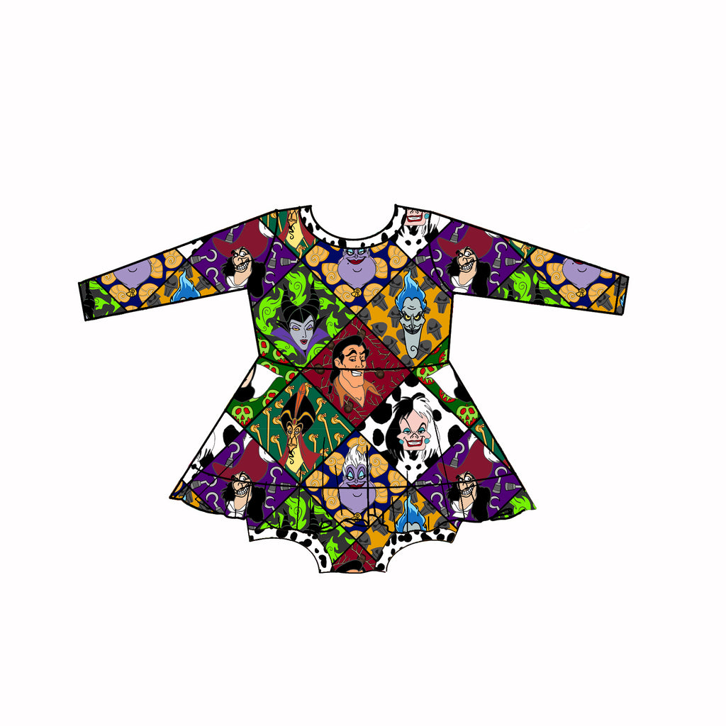 Villain Vibes - Bodysuit Twirl Dress