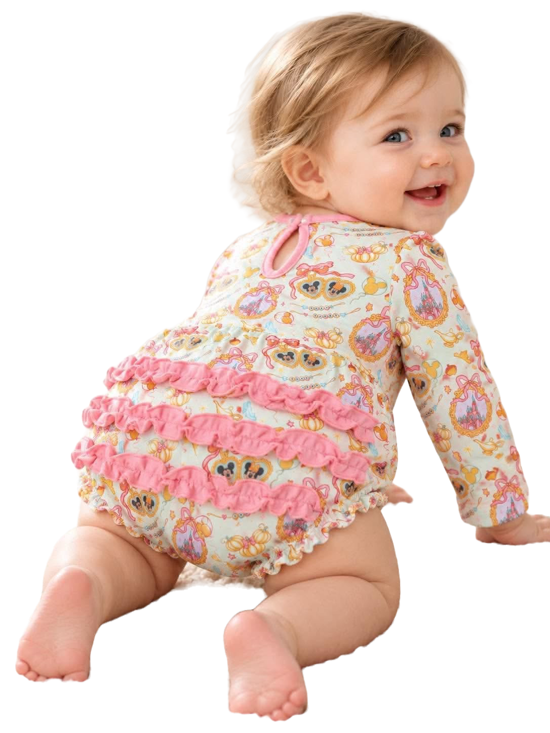 Little Britches X My Gigi's Closet Collab - Fall Ever After - Long Sleeve Ruffle Butt Onesie