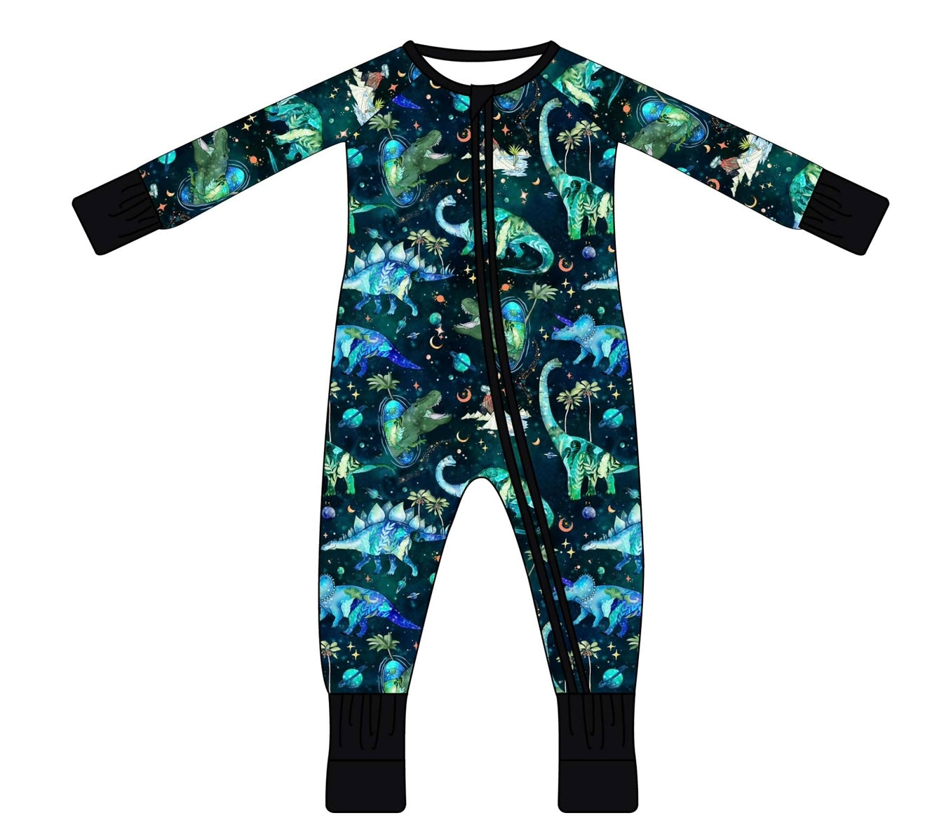 Space Dinos - Long Sleeve Zippy