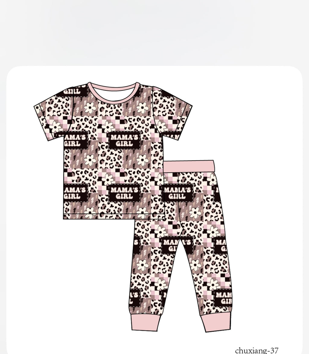 Mama’s Girl PJ Set - Short Sleeve Shirt & Pants PJ Set