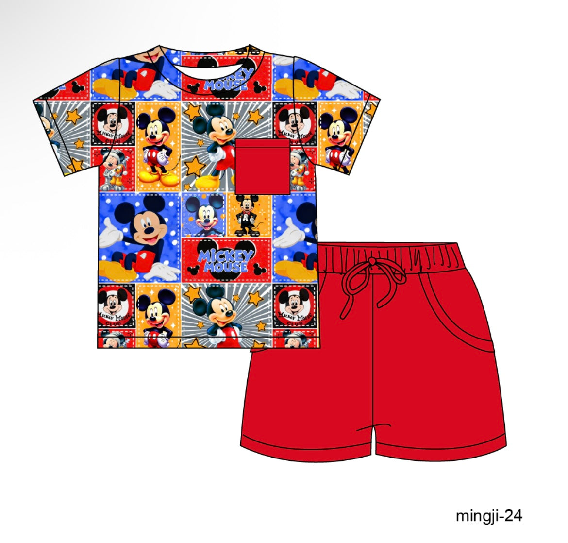 Mickey Mouse Play House Pocket T & Shorts