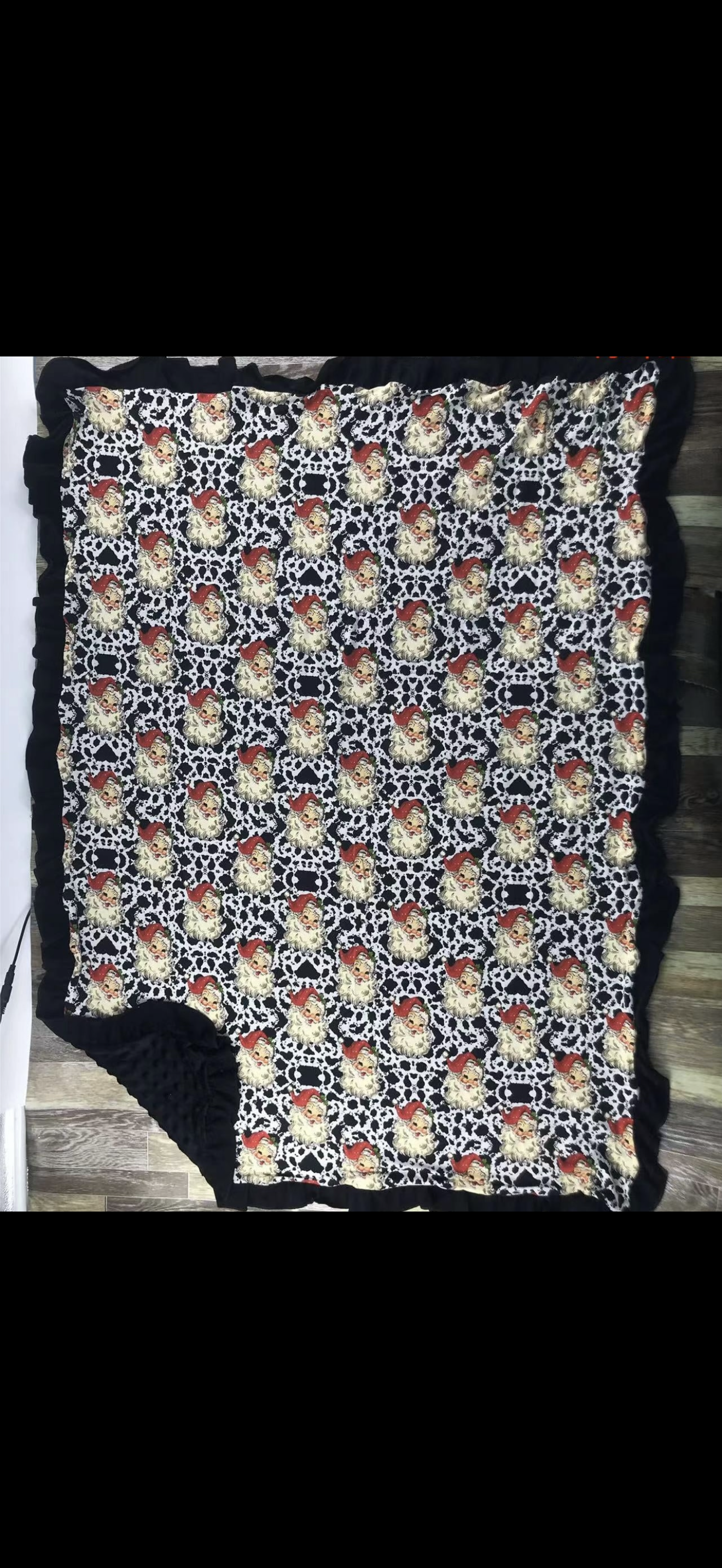 Cowboy Santa 30x40 Bamboo and Minky