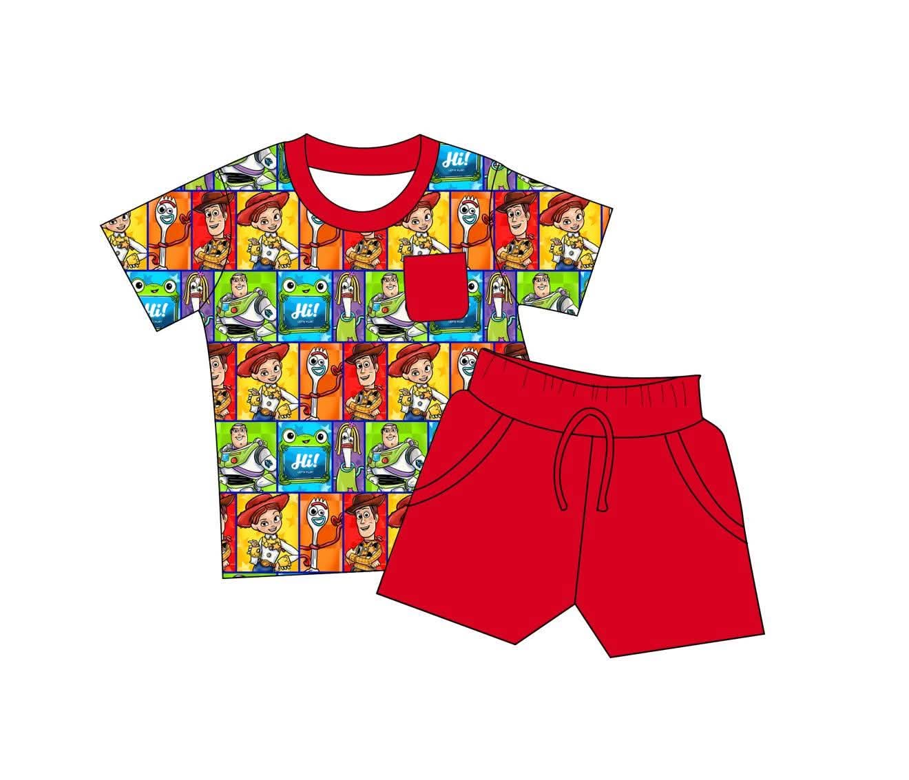 Story Colorful Toys - Short Sleeve and Drawstring Shorts Daywear Set