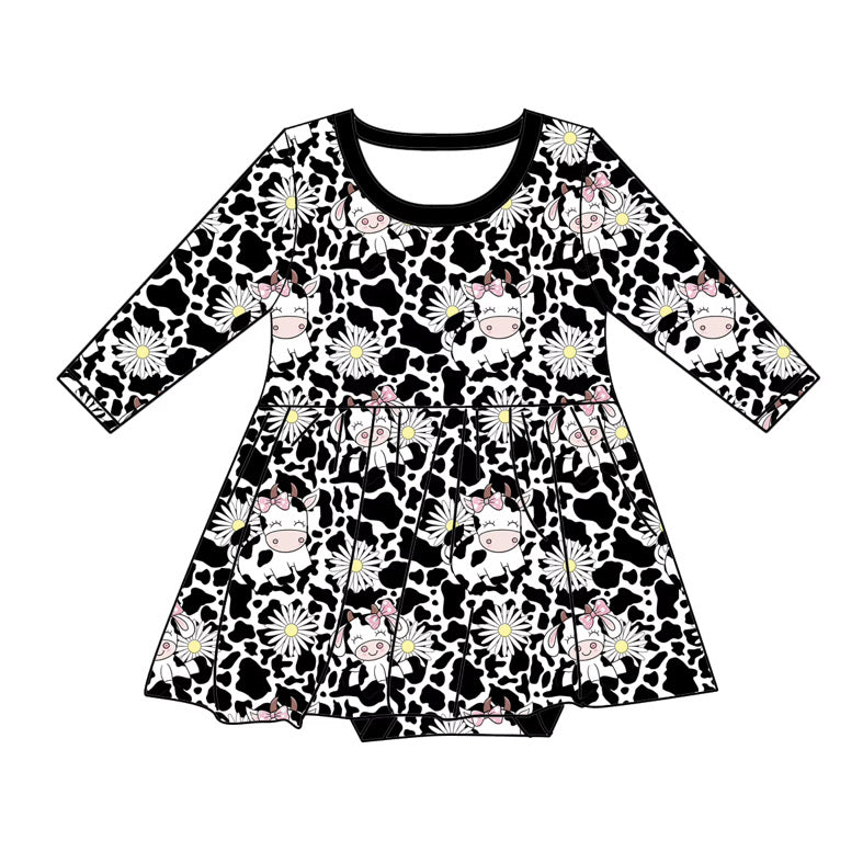 Highland Daisies - Long Sleeve Body Suit Twirl