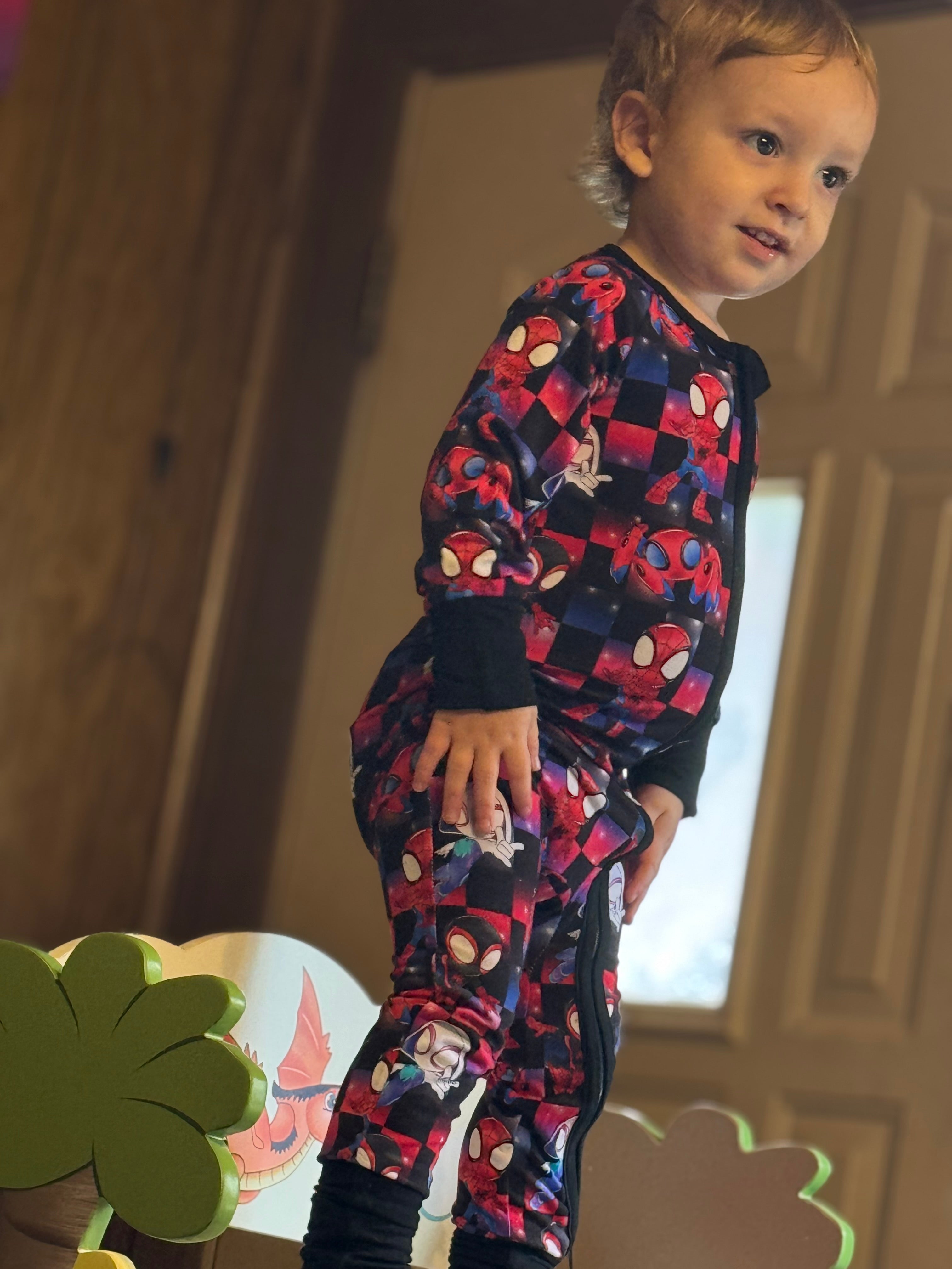 Web Warriors Long Sleeve Convertible Zippy