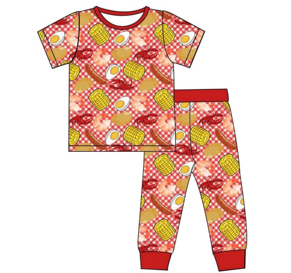 Shrimp Boil - 2 Piece Set Short Sleeve and Pants