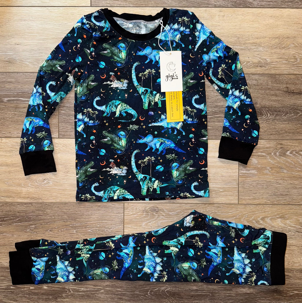 Space Dinos - 2 Piece Set Long Sleeve and Pants PJs