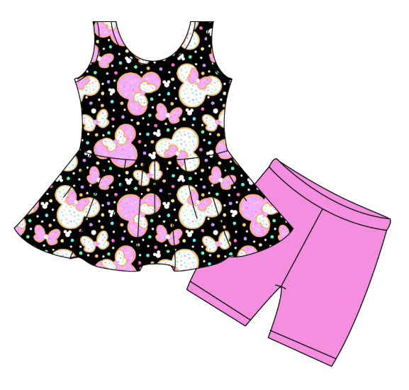 Minnie's Treats - Tank Peplum Top with Shorts
