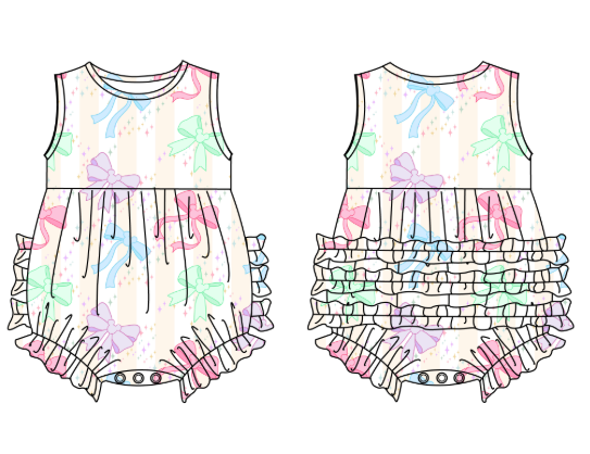 Pretty Pastels - Tank Bubble with Ruffles