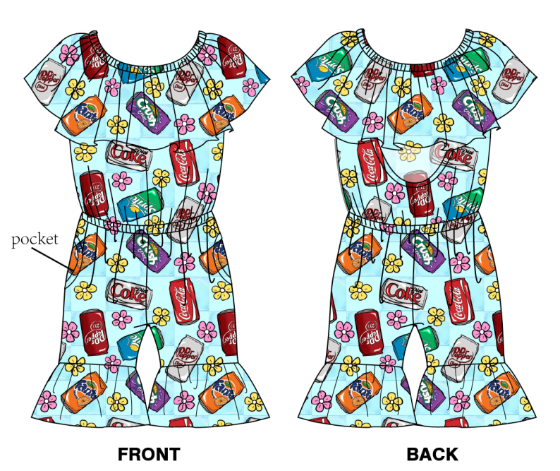 Pop Life - Short Sleeve Romper with Short Flare Bottoms