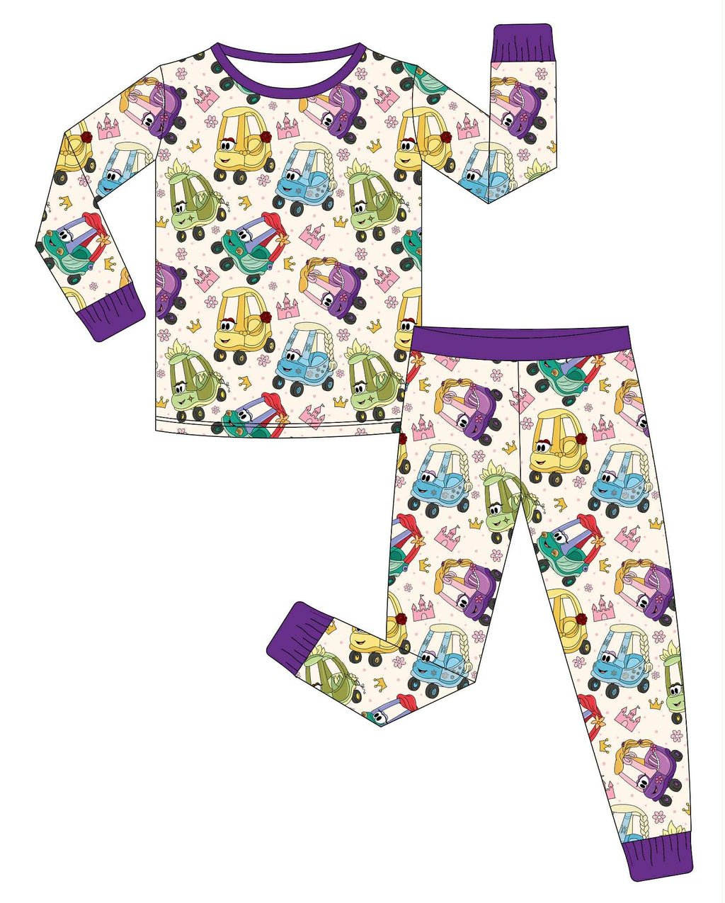 Princess Coupe - 2 Piece Set Long Sleeve and Pants PJs