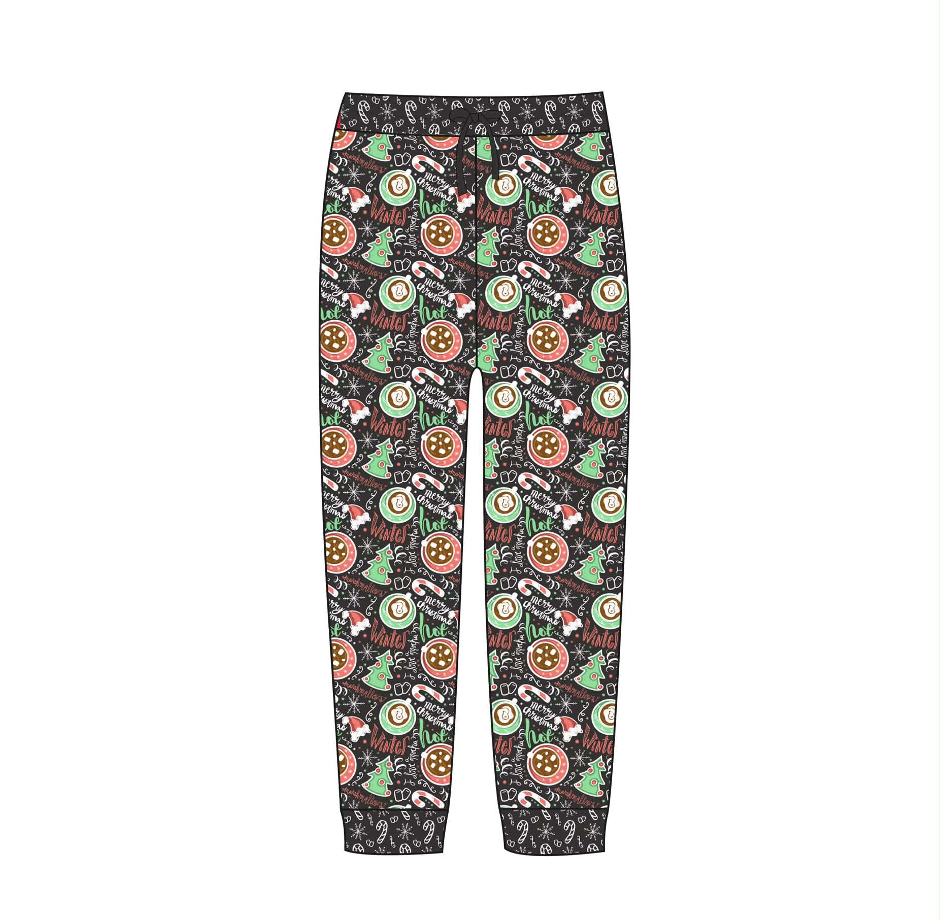 PRE-ORDER - Warm Wishes & Peppermint Kisses - Adult Joggers
